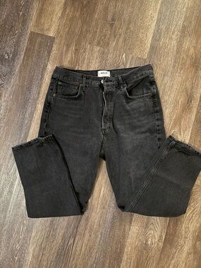 Agolde Women's Black Straight-Leg Jeans